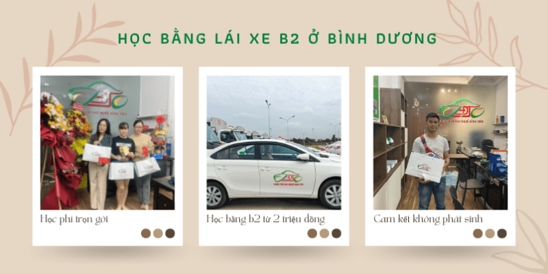 Hoc bang lai xe b2 o Binh Duong